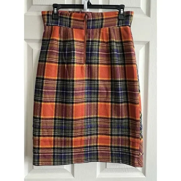 PLENTY BY TRACY REESE Anthropologie Wool Blend Layered Plaid Skirt - Picture 3 of 12